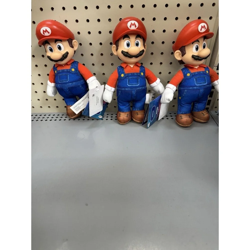 Lot Of 3 , The Super Mario Bros Movie Jakks Pacific Mario Plush 10